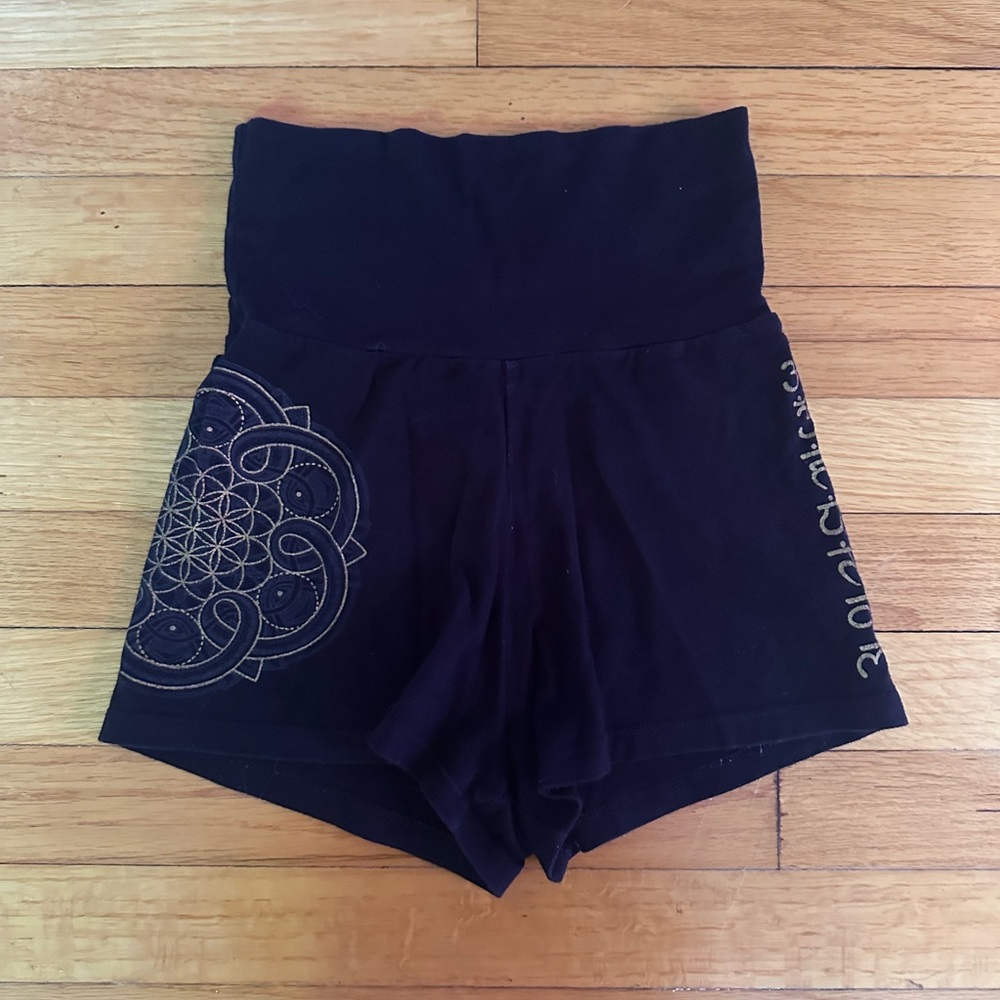 Women's Black High-Waisted Spandex Shorts